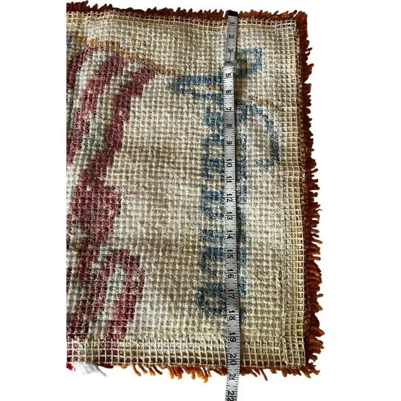 Handmade God Bless America Latch Hook Rug Wall Hanging Mat 27.5 X21Patriotic - Picture 6 of 9